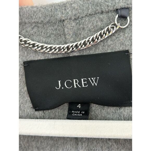 J. Crew Leighton Double-Faced Wool Blazer Jacket Women’s Gray Size 4 - Picture 4 of 5